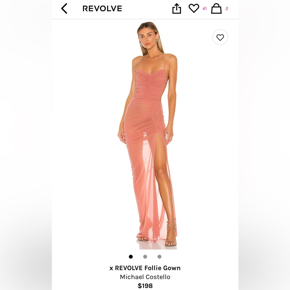 Michael Costello follie gown